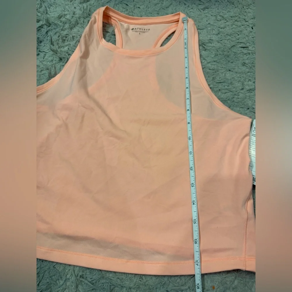 NWT Athleta Shanti Crop Top Orange Size Large - Picture 2 of 8